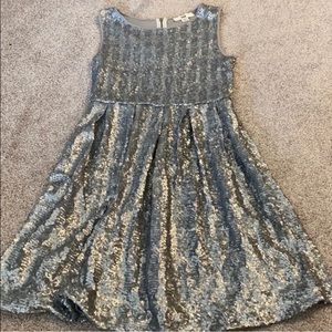 Silver Sequin New Years Eve Prom Dress